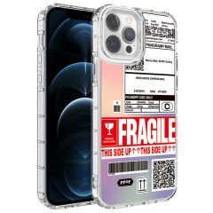 iPhone 12 Pro Kılıf Kamera Korumalı Renkli Desenli Sert Silikon Korn Kapak