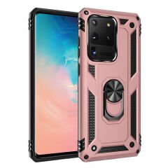 Samsung Galaxy S20 Ultra Kılıf Vega Tank Sert Yüzüklü Standlı Zırh Koruma Kapak