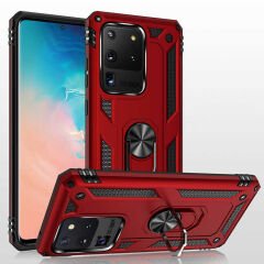 Samsung Galaxy S20 Ultra Kılıf Vega Tank Sert Yüzüklü Standlı Zırh Koruma Kapak