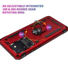 Samsung Galaxy S20 Ultra Kılıf Vega Tank Sert Yüzüklü Standlı Zırh Koruma Kapak