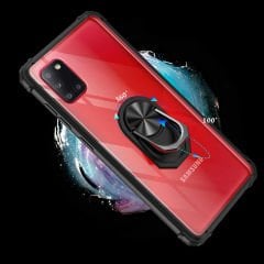 Samsung Galaxy A31 Kılıf Şeffaf Yüzüklü Mola Kapak