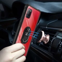 Samsung Galaxy A31 Kılıf Şeffaf Yüzüklü Mola Kapak