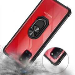 Samsung Galaxy A31 Kılıf Şeffaf Yüzüklü Mola Kapak