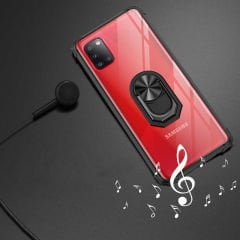 Samsung Galaxy A31 Kılıf Şeffaf Yüzüklü Mola Kapak