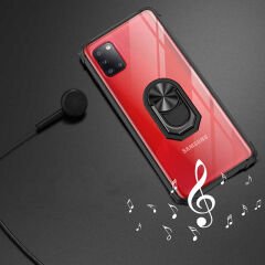 Samsung Galaxy A31 Kılıf Şeffaf Yüzüklü Mola Kapak