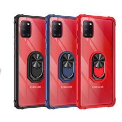 Samsung Galaxy A31 Kılıf Şeffaf Yüzüklü Mola Kapak