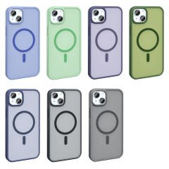 iPhone 14 Kılıf Magsafe Şarj Özellikli Mat Arka Yüzey Sio Kapak