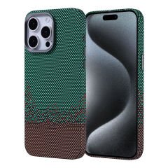 iPhone 15 Pro Max Kılıf Kablosuz Şarj Özellikli Karbon Fiber Görünümlü Nekst Kapak