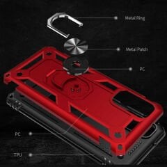 Samsung Galaxy S20 Kılıf Vega Tank Sert Yüzüklü Standlı Zırh Koruma Kapak