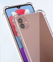 Samsung Galaxy A04 Kılıf Nitro Anti Shock Darbe Emici Köşe Korumalı Şeffaf Silikon Kapak