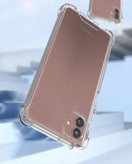 Samsung Galaxy A04 Kılıf Nitro Anti Shock Darbe Emici Köşe Korumalı Şeffaf Silikon Kapak