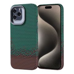 iPhone 15 Pro Kılıf Kablosuz Şarj Özellikli Karbon Fiber Görünümlü Nekst Kapak