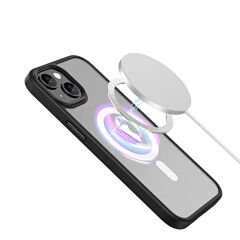 iPhone 13 Kılıf Wireless Şarj Özellikli Hibrit Magsafe Kapak
