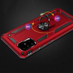 Samsung Galaxy A51 Kılıf Vega Tank Sert Yüzüklü Standlı Zırh Koruma Kapak