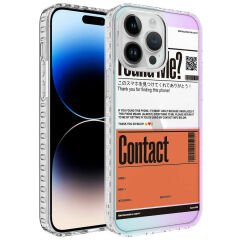 iPhone 13 Pro Max Kılıf Airbag Kenarlı Renkli Desenli Silikon Elegans Kapak