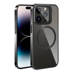 iPhone 15 Pro Max Kılıf Magsafe Wireless Şarj Özellikli Standlı Klon Kapak Kılıf