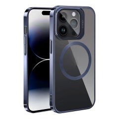 iPhone 15 Pro Max Kılıf Magsafe Wireless Şarj Özellikli Standlı Klon Kapak Kılıf