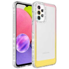 Samsung Galaxy A23 Simli ve Renk Geçiş Tasarımlı Lens Korumalı Park Kapak kılıf
