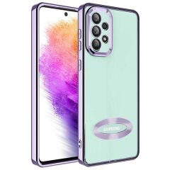 Samsung Galaxy A32 4G Kılıf Kamera Korumalı Logo Gösteren Omega Kapak