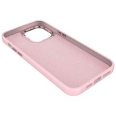 iPhone 12 Kılıf Metal Çerçeve ve Buton Tasarımlı Silikon Luna Kapak