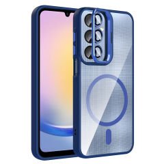 Samsung Galaxy A56 Kılıf Standlı ve Kamera Lens Hediyeli M-Safe Şarj Özellikli Etro Kapak
