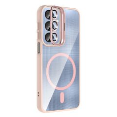 Samsung Galaxy A56 Kılıf Standlı ve Kamera Lens Hediyeli M-Safe Şarj Özellikli Etro Kapak