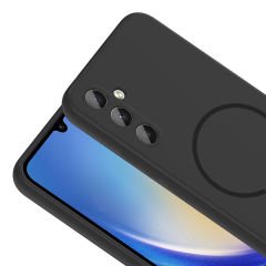 Samsung Galaxy A14 Kılıf Meta Lansman M-Safe Kamera Korumalı içi Kadife Yumuşak Renkli Süet Silikon