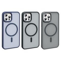 iPhone 12 Pro Kılıf Magsafe Şarj Özellikli Mat Arka Yüzey Sio Kapak