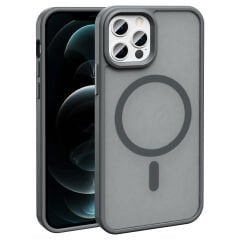 iPhone 12 Pro Kılıf Magsafe Şarj Özellikli Mat Arka Yüzey Sio Kapak