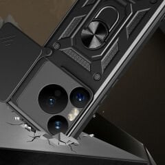 Huawei Pura 70 Pro 5G Kılıf Magnetik Standlı Kamera Korumalı Sürgülü Vega Kapak