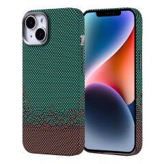 iPhone 14 Kılıf Kablosuz Şarj Özellikli Karbon Fiber Görünümlü Nekst Kapak