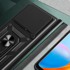 Huawei Pura 70 5G Kılıf Magnetik Standlı Kamera Korumalı Sürgülü Vega Kapak