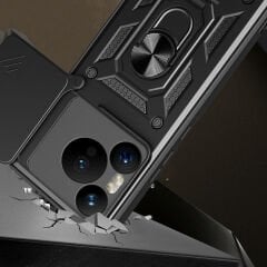 Huawei Pura 70 5G Kılıf Magnetik Standlı Kamera Korumalı Sürgülü Vega Kapak