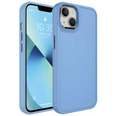 iPhone 13 Kılıf Metal Çerçeve ve Buton Tasarımlı Sert Botox Kapak