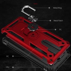 Xiaomi Redmi Note 8 Pro Kılıf Vega Tank Sert Yüzüklü Standlı Zırh Koruma Kapak