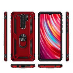 Xiaomi Redmi Note 8 Pro Kılıf Vega Tank Sert Yüzüklü Standlı Zırh Koruma Kapak