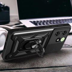 Tecno Spark Go 2024 Kılıf Magnetik Standlı Kamera Korumalı Sürgülü Vega Kapak
