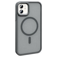 iPhone 12 Kılıf Magsafe Şarj Özellikli Mat Arka Yüzey Sio Kapak