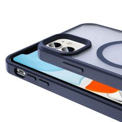 iPhone 12 Kılıf Magsafe Şarj Özellikli Mat Arka Yüzey Sio Kapak