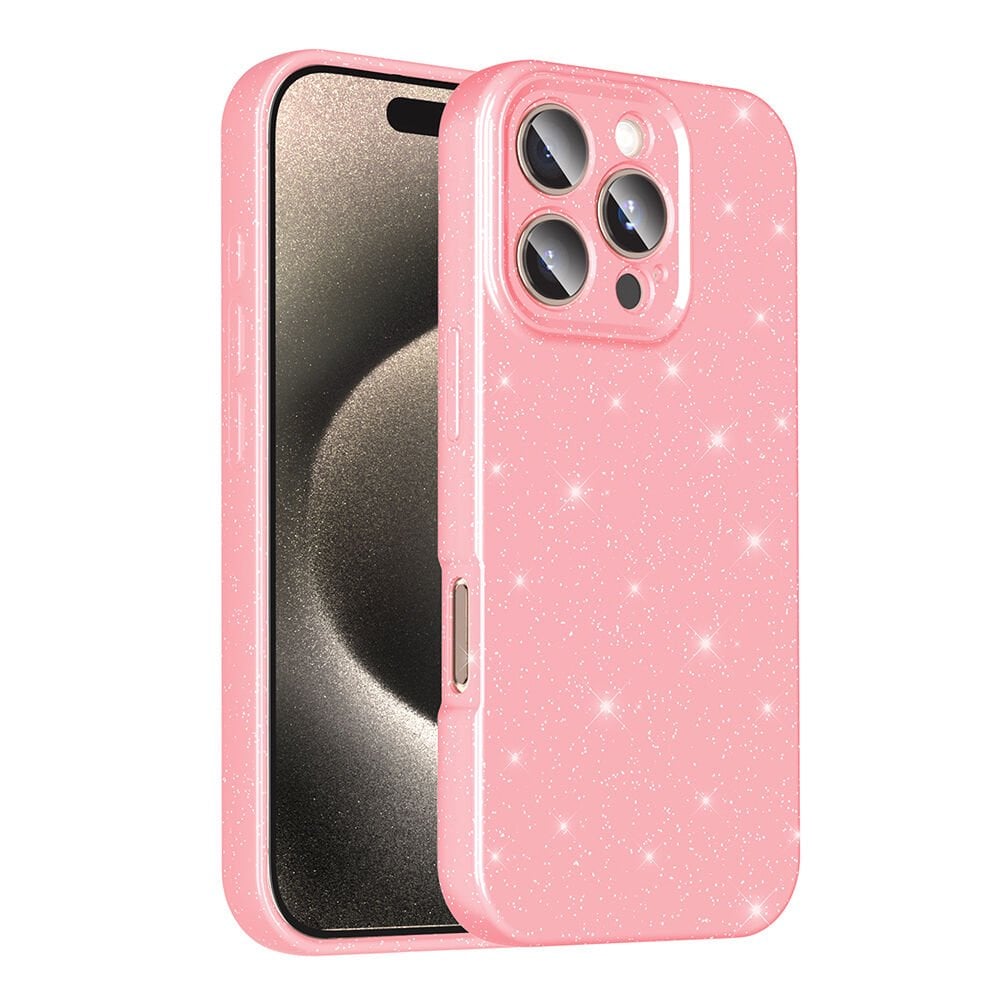 iPhone 16 Pro Max Kılıf Kamera Korumalı Simli Lüks Koton Kapak