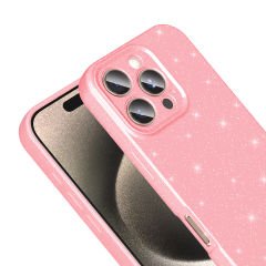 iPhone 16 Pro Max Kılıf Kamera Korumalı Simli Lüks Koton Kapak