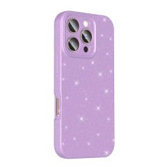 iPhone 16 Pro Max Kılıf Kamera Korumalı Simli Lüks Koton Kapak