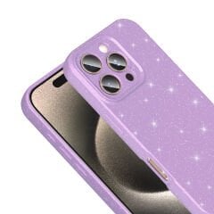 iPhone 16 Pro Max Kılıf Kamera Korumalı Simli Lüks Koton Kapak