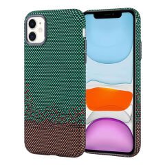 iPhone 11 Kılıf Kablosuz Şarj Özellikli Karbon Fiber Görünümlü Nekst Kapak