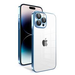 iPhone 14 Pro Kılıf Kamera Korumalı Renkli Çerçeveli Garaj Kapak