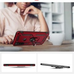 Xiaomi Redmi Note 8 Kılıf Vega Tank Sert Yüzüklü Standlı Zırh Koruma Kapak