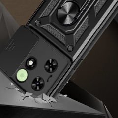 Tecno Spark 20 Kılıf Magnetik Standlı Kamera Korumalı Sürgülü Vega Kapak