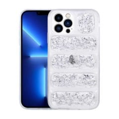 iPhone 13 Pro Kılıf Kamera Korumalı Simli Airbag'li Dalga Kapak