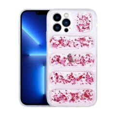 iPhone 13 Pro Kılıf Kamera Korumalı Simli Airbag'li Dalga Kapak