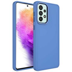 Samsung Galaxy A33 5G Metal Çerçeve ve Buton Tasarımlı Silikon Luna Kapak kılıf